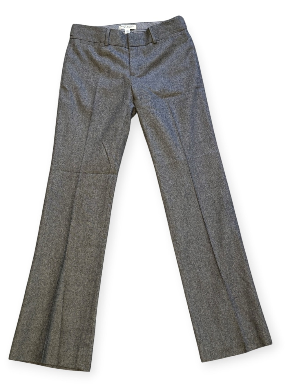Banana Republic The Martin Fit Wool Mid Rise Trouser Pants Size 4 Gray Tweed